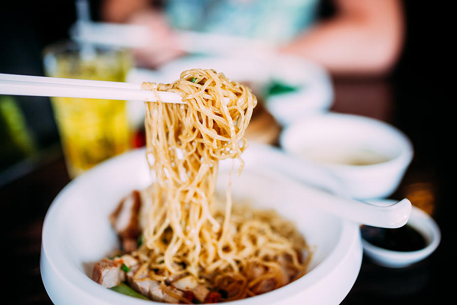 Bangkok, Thailand. Asian cuisine - Hongkong noodles with pork Photograph by Quynh Anh Nguyen