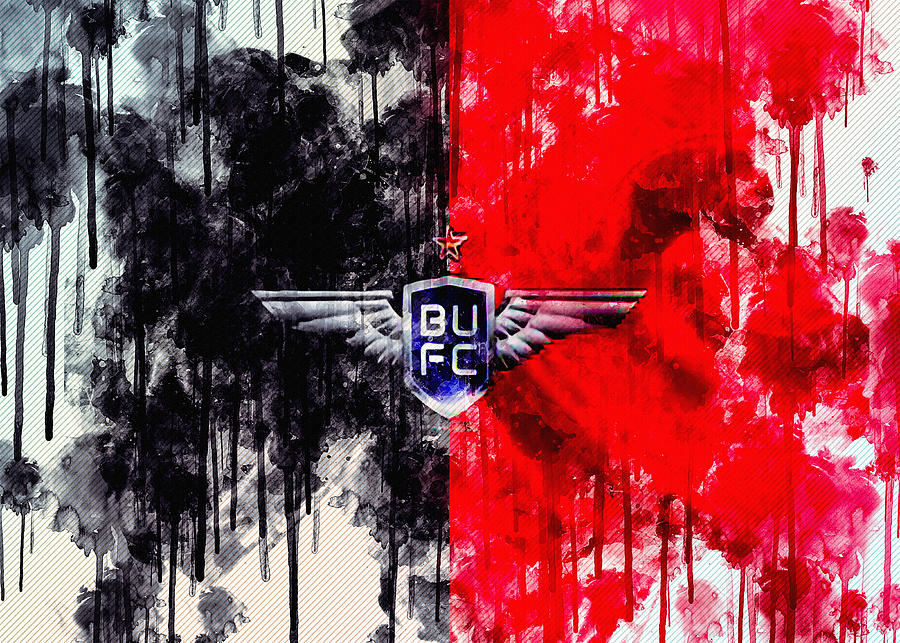 Bangkok United Fc Logo Silk Thai Professional Football Club Digital Art