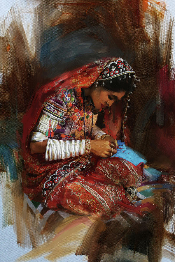 Bangled Sleeve Painting by Mahnoor Shah