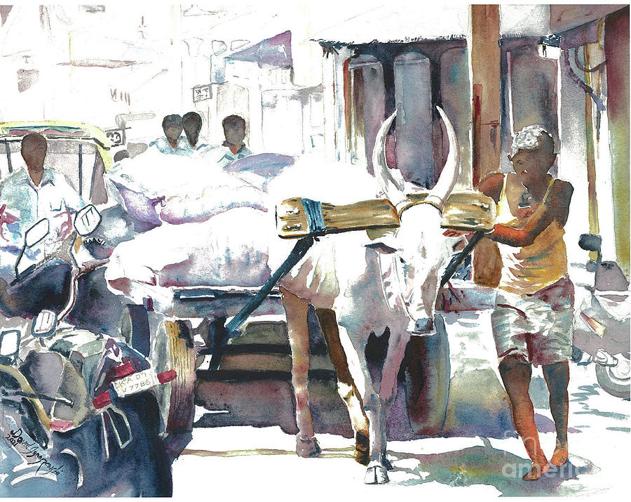 Banglore Oxcart Painting by David Ignaszewski