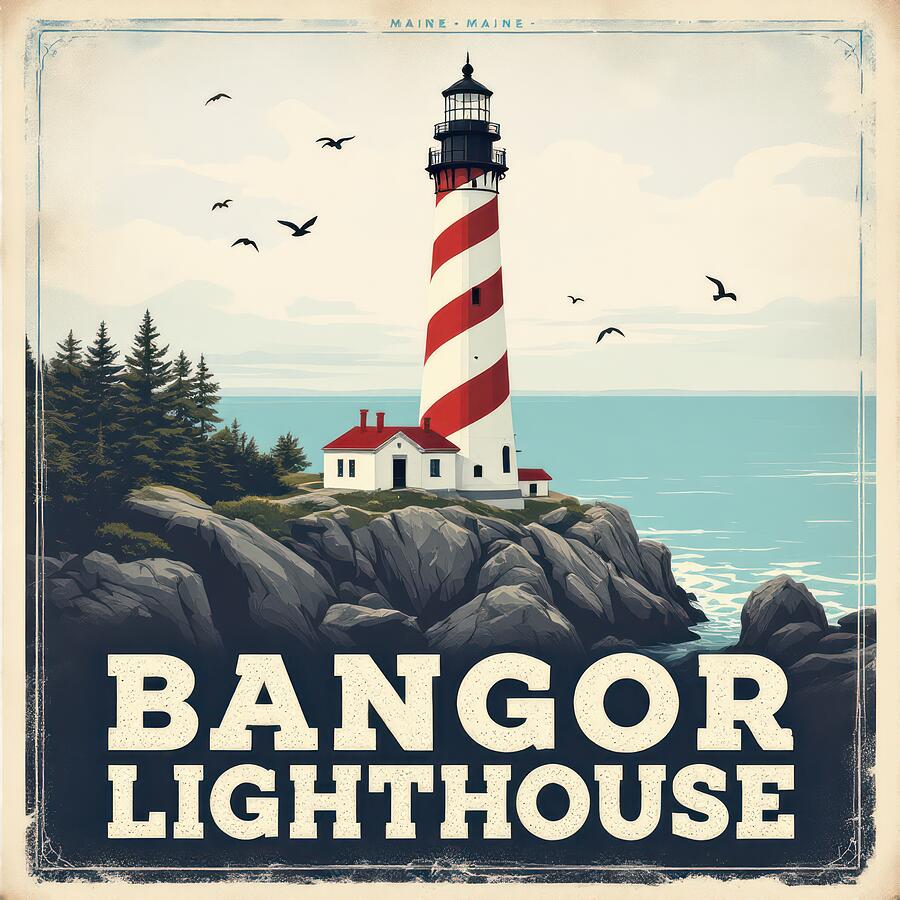 Bangor Maine Ai Art by Kim Hojnacki Bangor Maine Ai Art by Kim Hojnacki