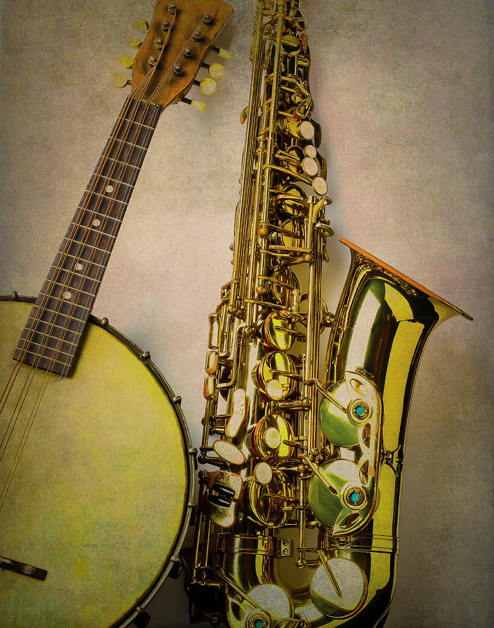 Banjo And Saxophone Photograph by Garry Gay