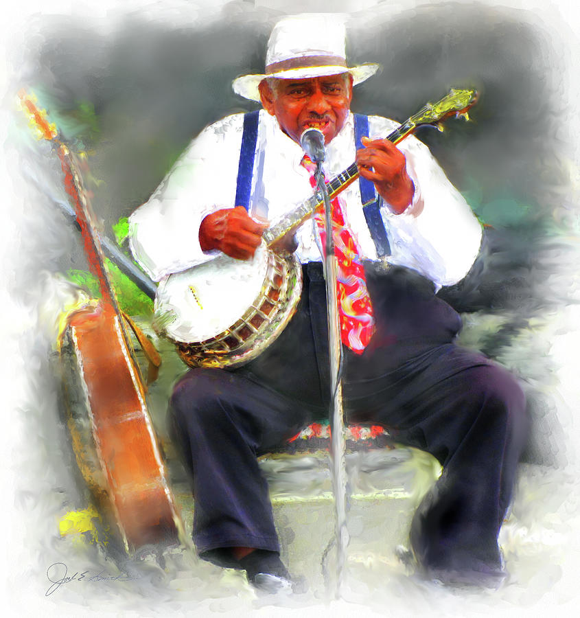 Banjo Man Painting by Joel Smith