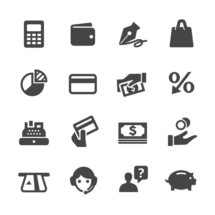 Bank Card Icons - Acme Series Drawing by -victor-