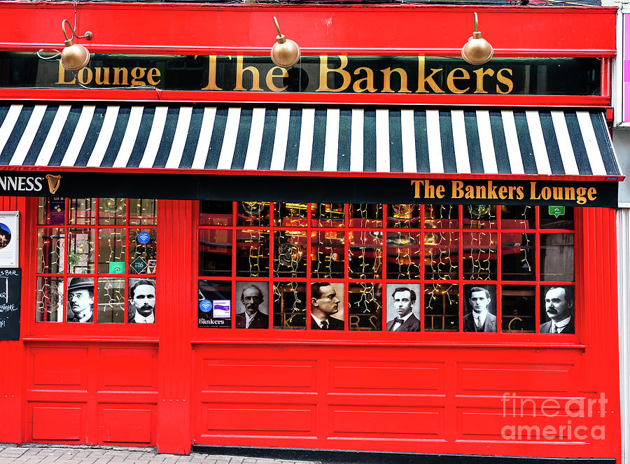 Bankers Lounge 1916 Rising Window in Dublin Ireland Photograph by John Rizzuto