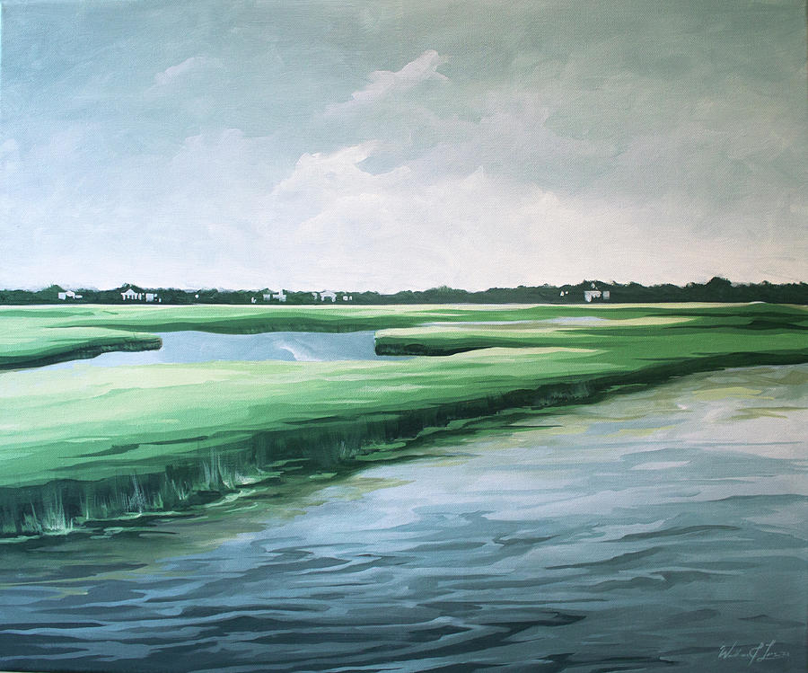 Banks Channel Marsh Painting by William Love