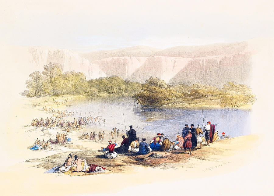 Banks of Jordan River in 1839 Photograph by Munir Alawi