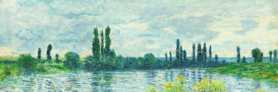 Banks Of The Seine Vetheuil Panorama Landscape Art Painting By JJ Art ...