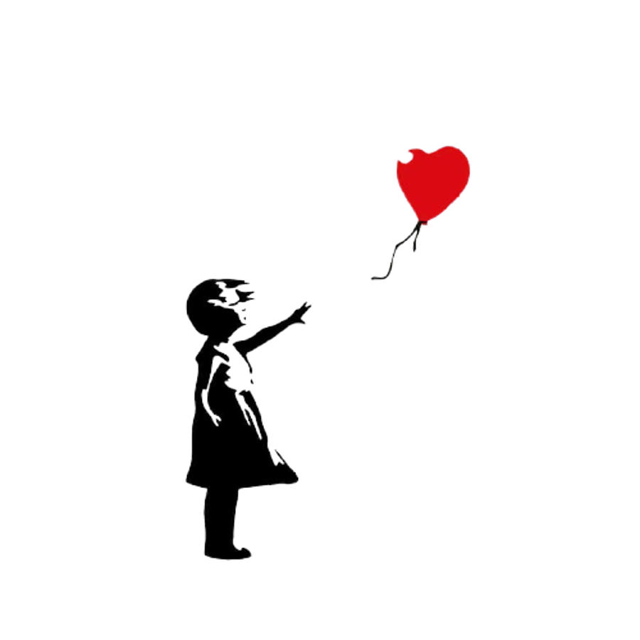 Banksy Balloon Girl PosterSticker Poster retro Painting by Morgan Joel ...