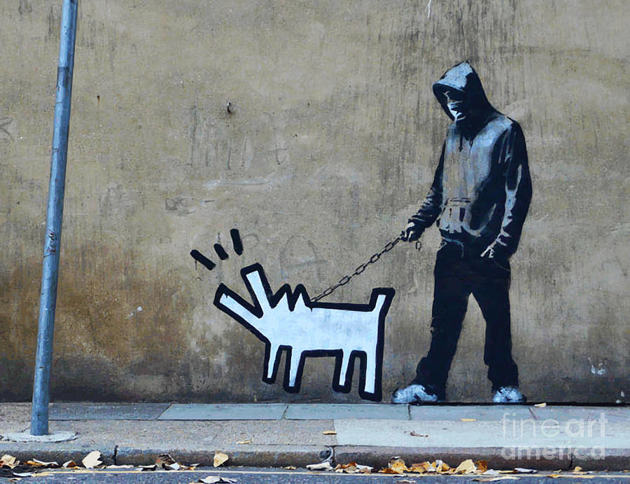 Banksy Dog Mixed Media by Banksy - Fine Art America