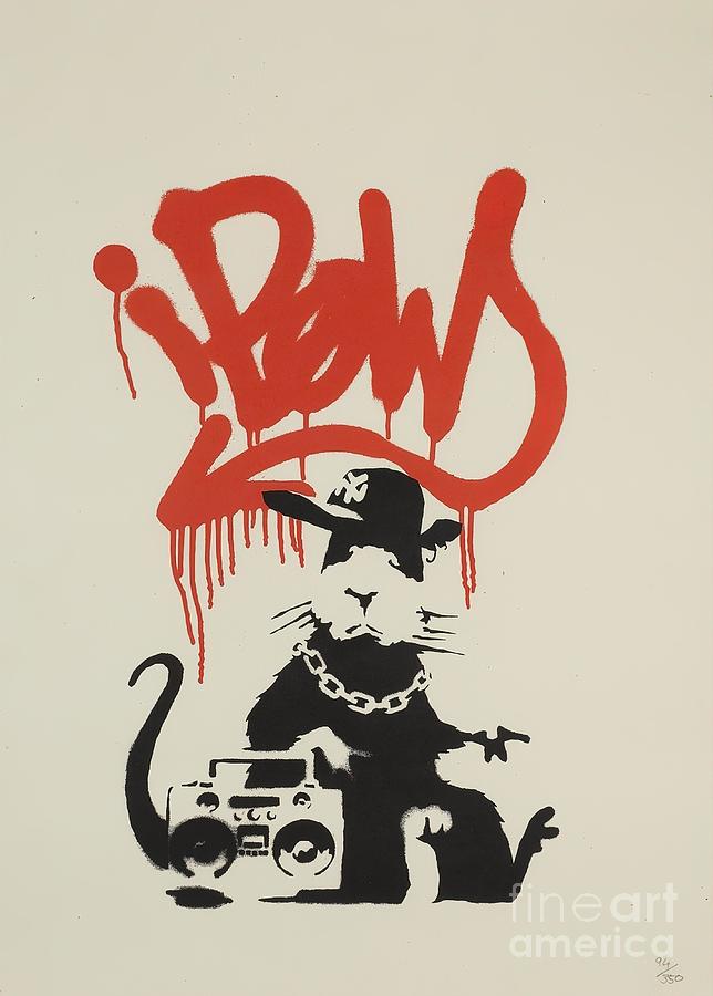 BANKSY Gangsta Rat 2004 Painting by Davis Owen - Fine Art America