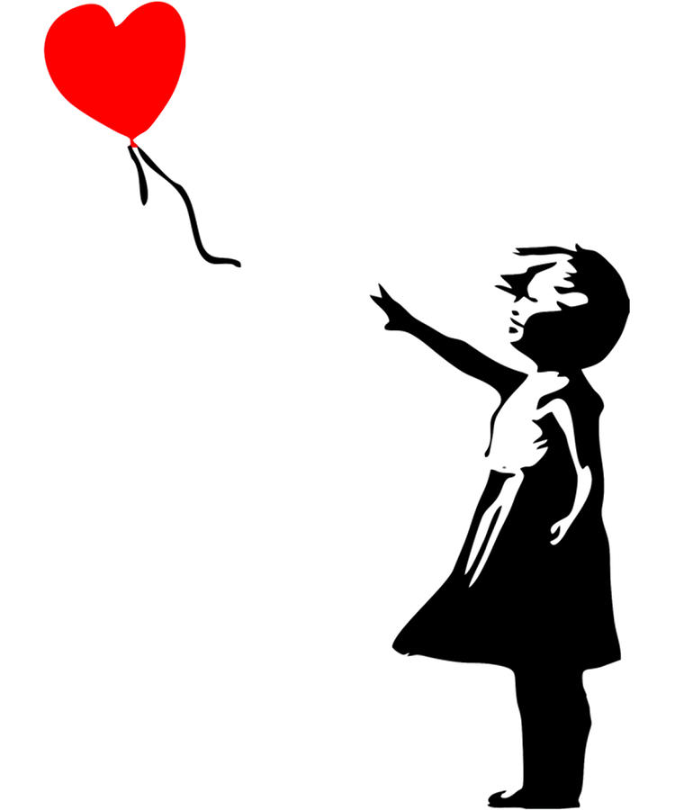 Banksy Girl Baloon Poster humor cute Painting by Cox Isabelle | Pixels