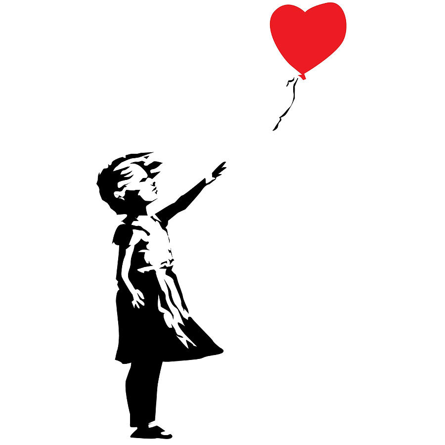 Banksy GIRL WITH BALLOON tribute Poster Painting by Evie Keeley - Pixels