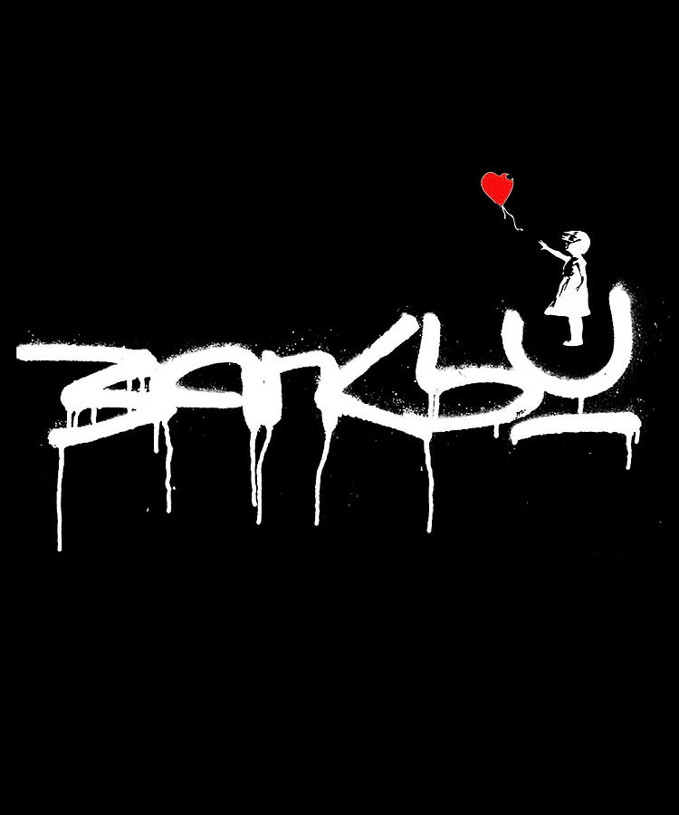 Banksy signature Poster red 80s Painting by Oliver David - Fine Art America