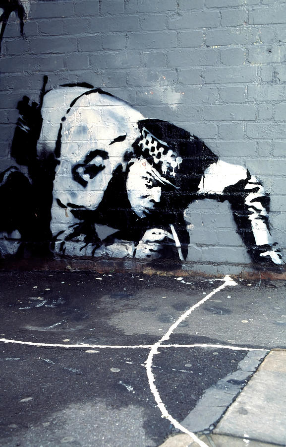 Banksy Snorting Copper Poster gift Painting by Stewart Joanne - Fine ...