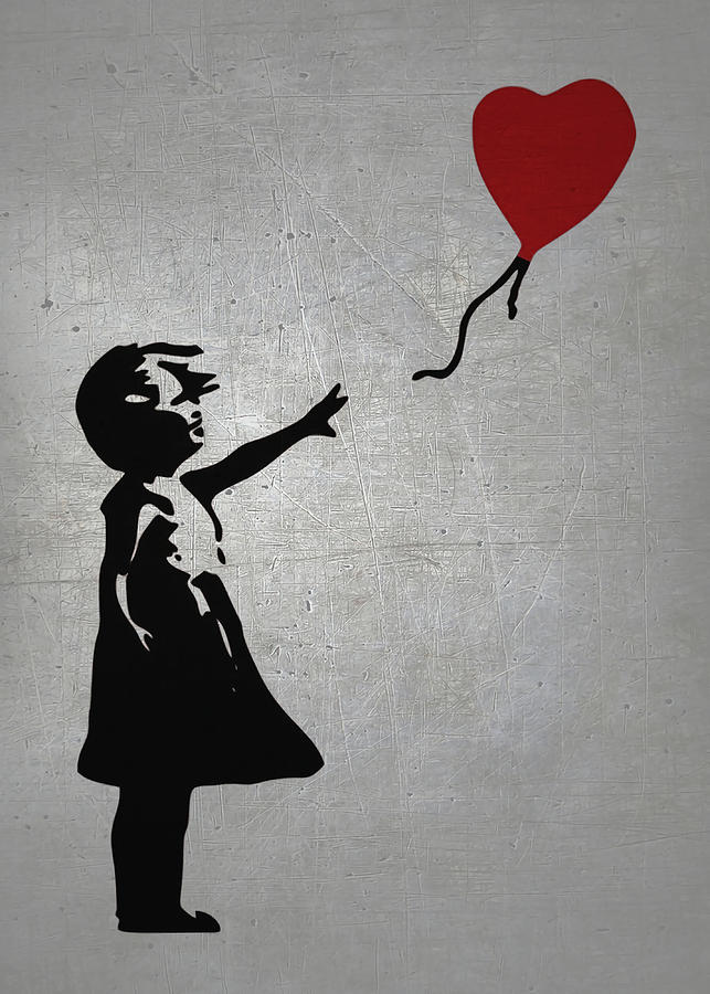 Banksy Stencil Style Urban Graffiti Spray Paint Painting by Joel Steve ...