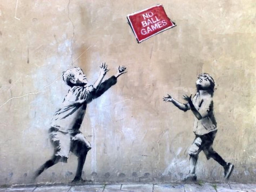 banksy street art banksy make art not war Poster Painting by Stewart