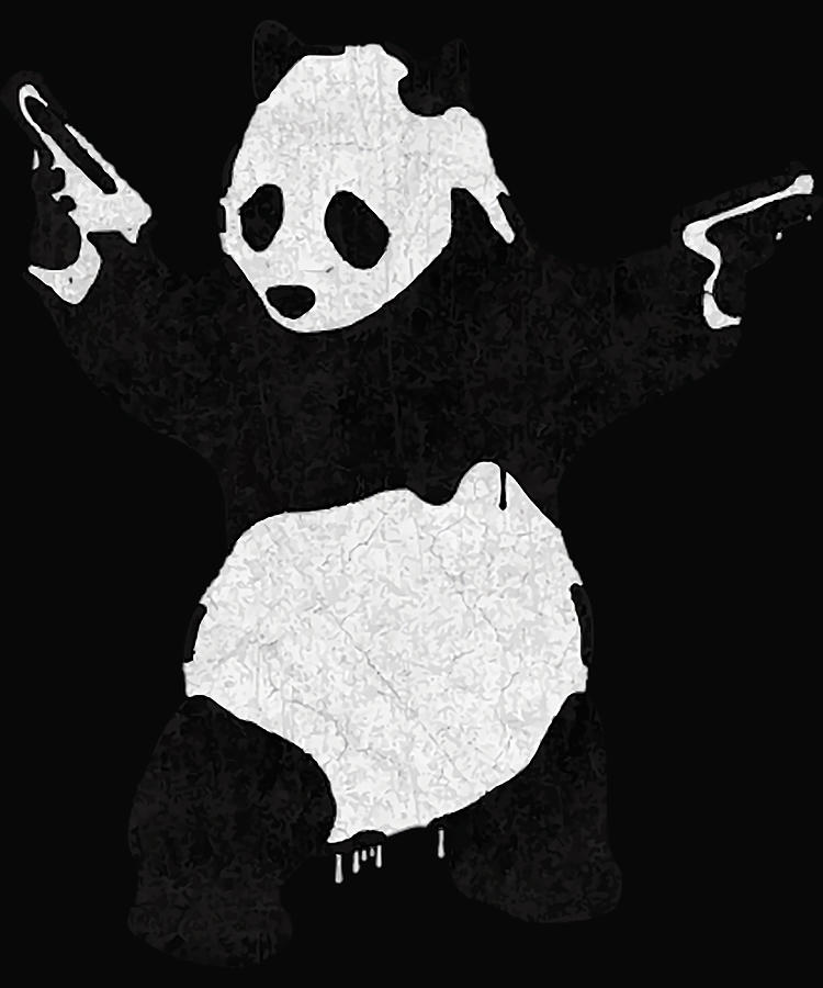 Banksy TShirtBANKSY Armed Panda with Guns Poster Painting by Thompson ...