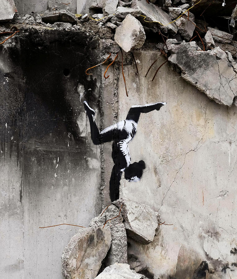 Banksy Ukraine Gymnast - Street Art Graffiti Original Mural Photograph ...