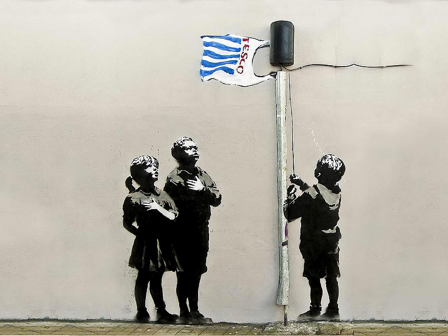 Banksy Very Little Helps Art Poster Funny Painting By Ellis Fred | Fine ...