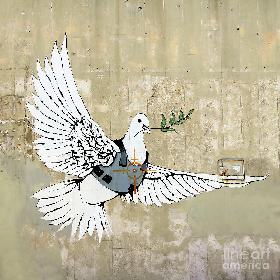 Banksy White Bird Photograph by Munir Alawi