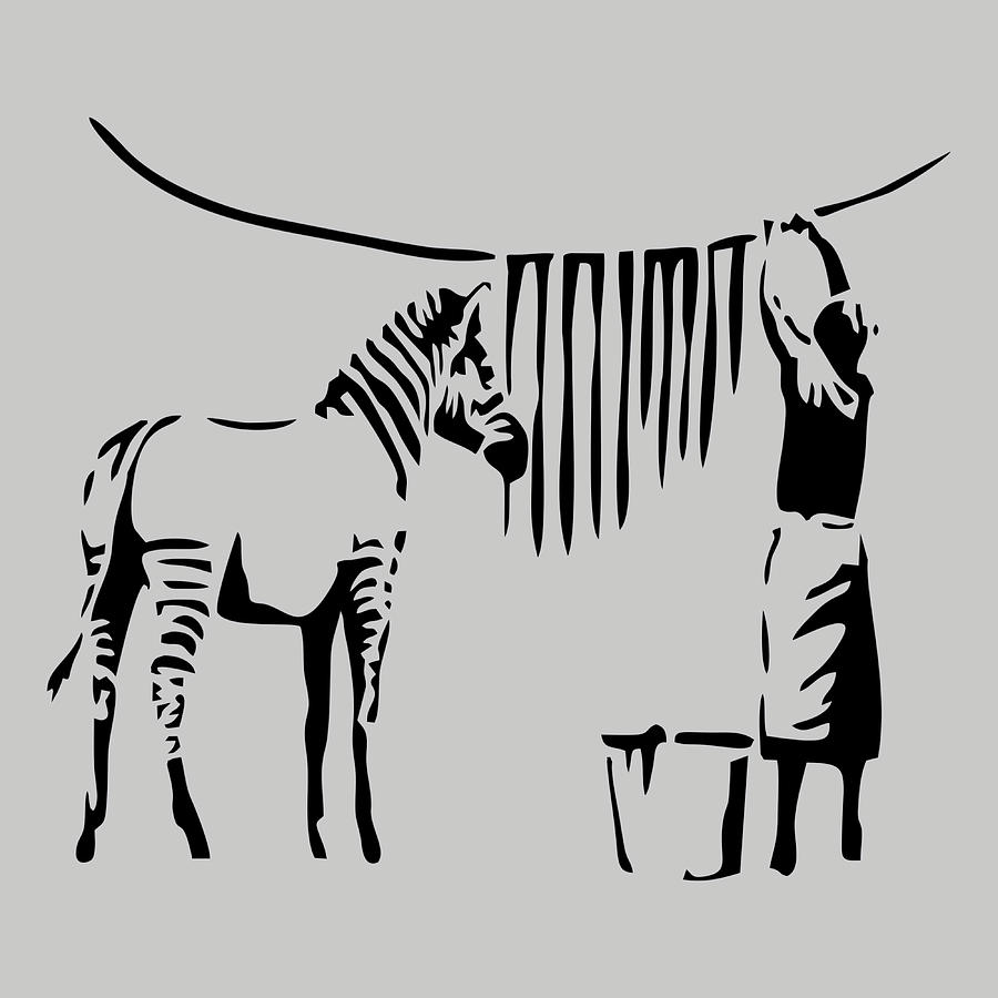 Banksy Zebra Poster cute Painting by White Price Fine Art America