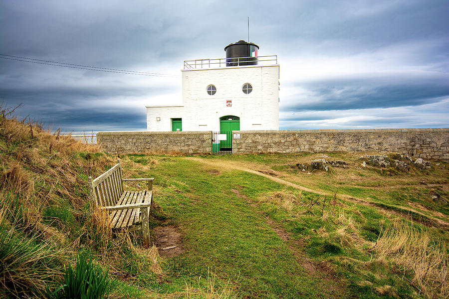 Banmburgh Lighthouse  Northumberland Mixed Media