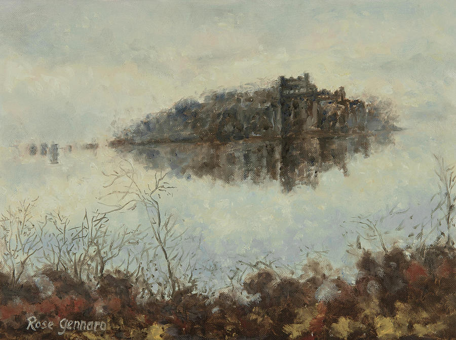 Bannerman Castle Painting - Bannerman Castle from the Train by Rose Gennaro