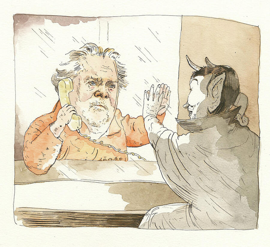 Bannon Behind Bars Painting by Barry Blitt Bannon Behind Bars Painting by Barry Blitt