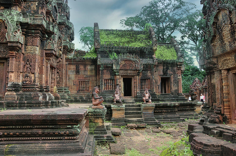 Inspirational Photograph - Banteay Srei Temple Pink Monkey Cambodia by Chuck Kuhn