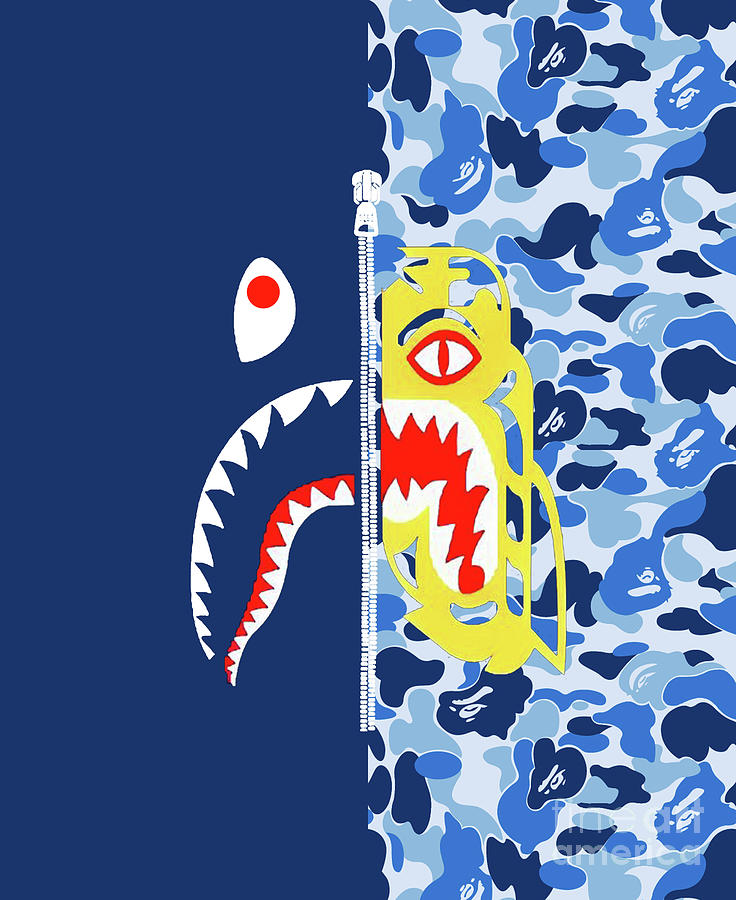 Bape Shark design Digital Art by Populer annajichah - Fine Art America