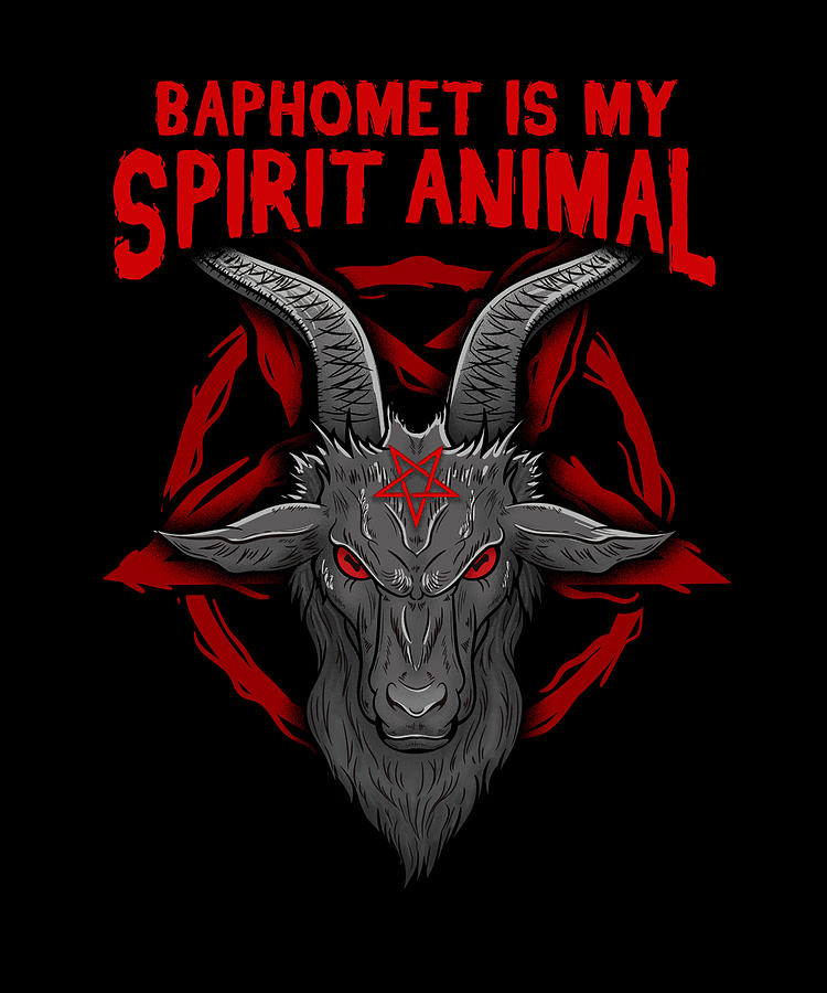 Baphomet Is My Spirit Animal I Satanic Occult Goat graphic Digital Art by  Bi Nutz - Pixels