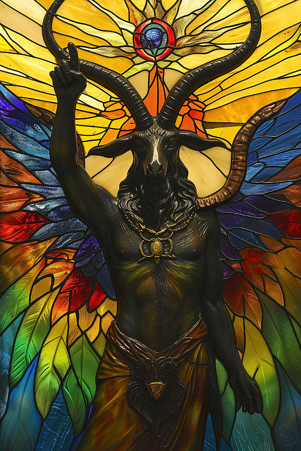 Baphomet's Rainbow Wings Digital Art by Midgard - Daniel Super - Fine ...