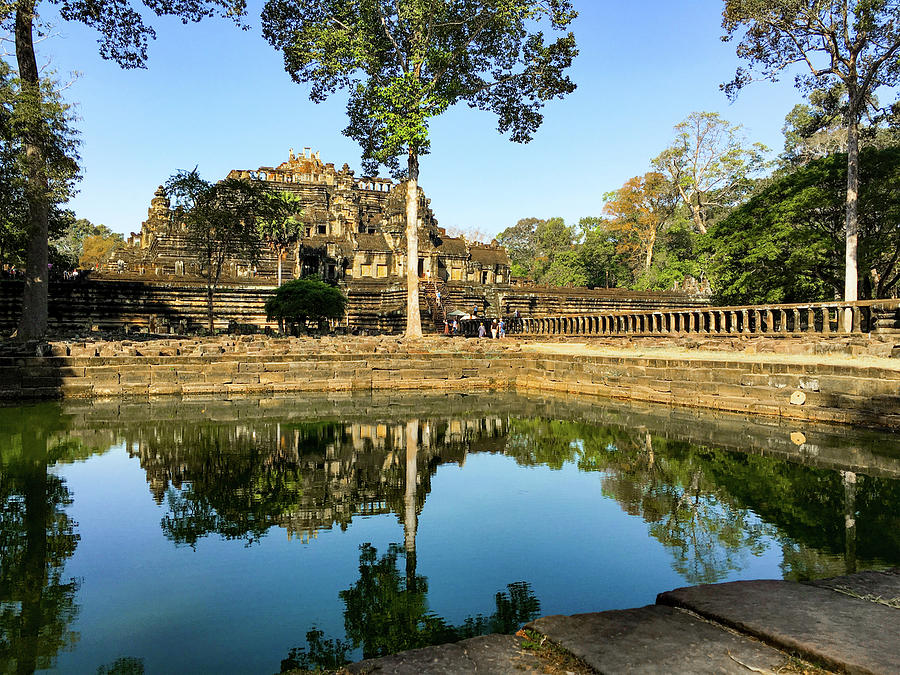 Baphuon Temple and Reflecting Pool Photograph by Christine Ley