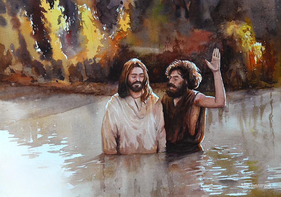 Baptism of Jesus Christ Painting by George Jacob