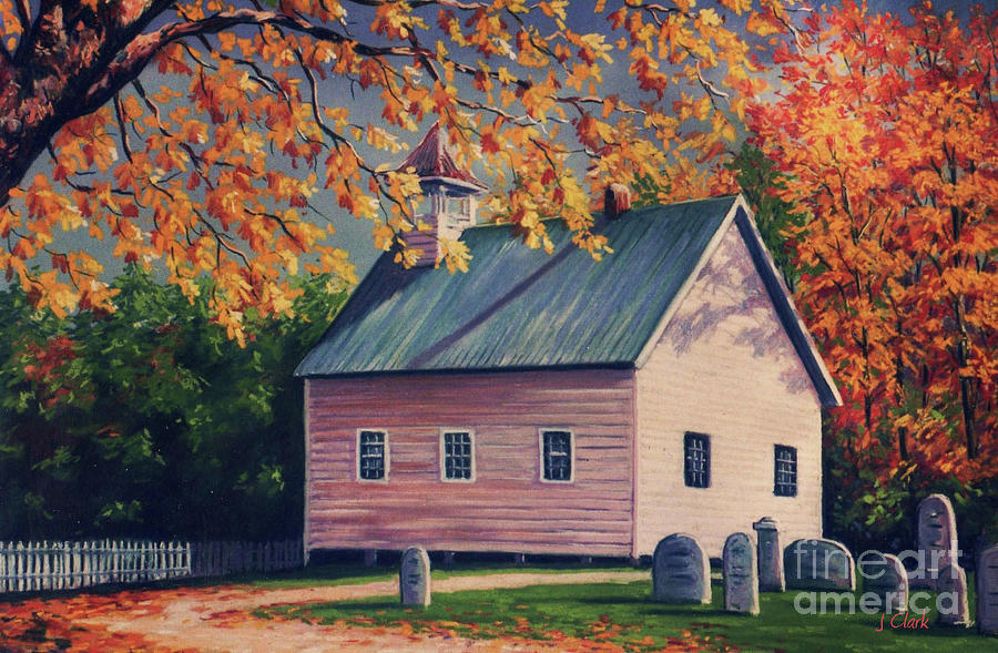 Knoxville Painting - Baptist Church  Cades Cove by John Clark
