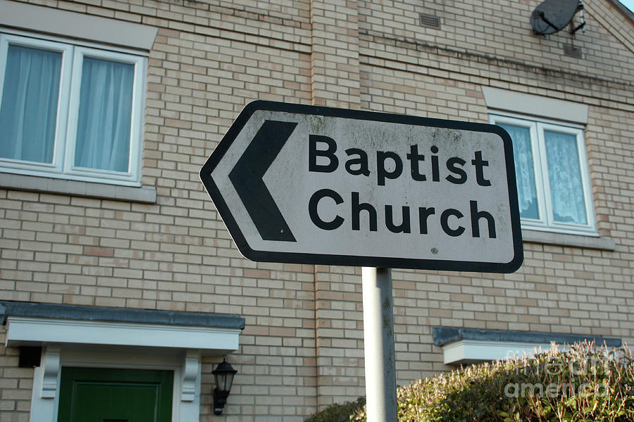 Baptist Church sign Photograph by Tom Gowanlock