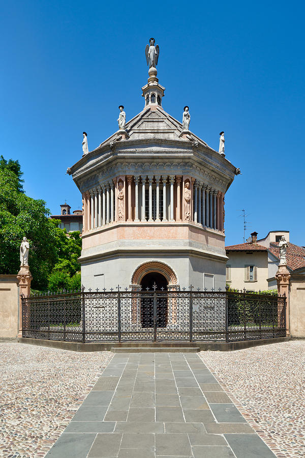 Baptistery in Città Alta (upper town), Bergamo, Lombardy, Italy Photograph by Mauro Tandoi