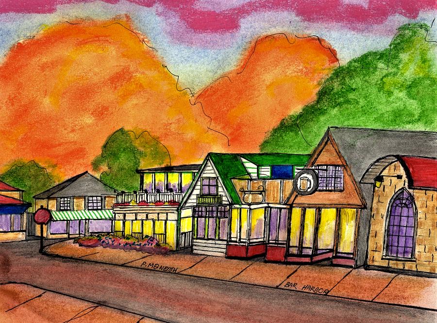 Bar Harbor Maine Drawing by Paul Meinerth