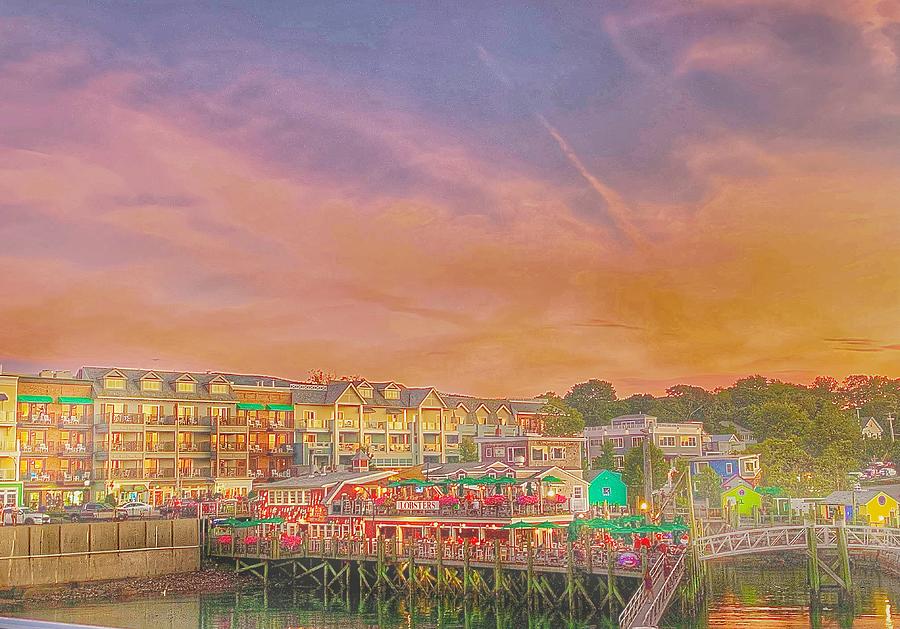 Bar Harbor Pier at Sunset Photograph by Debbie Turrisi - Fine Art America