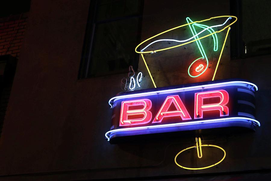 Bar Neon Sign Photograph by Amy Curtis