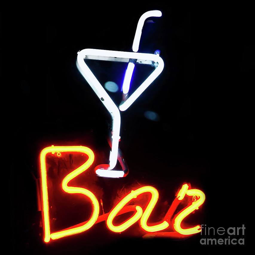 Bar Neon Sign Photograph by Edward Fielding