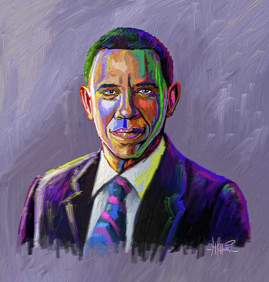 Barack Hussein Obama  Painting by Anthony Mwangi