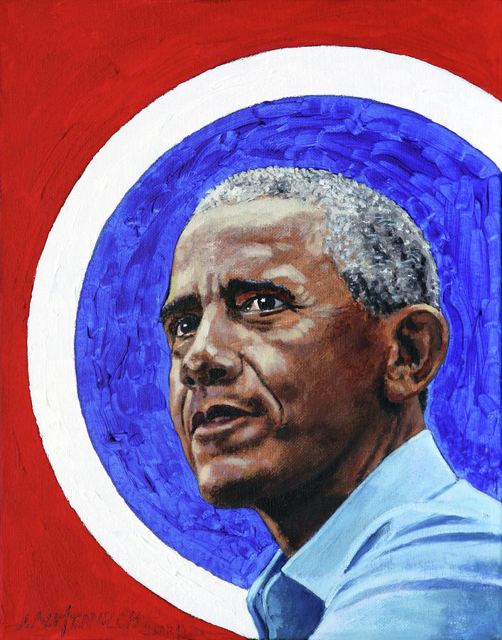 Barack Painting - Barack Obama by John Lautermilch