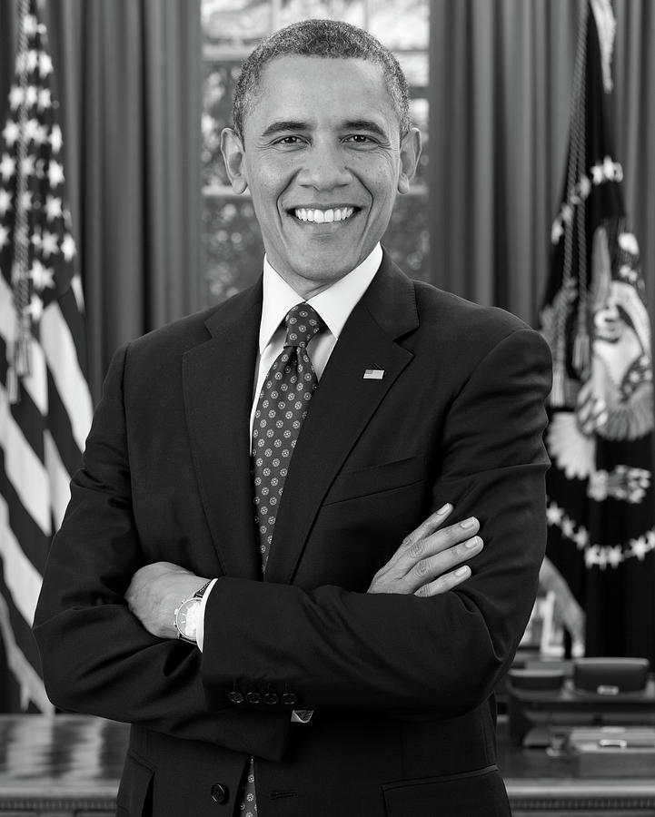 Barack Obama Portrait - 2012 Photograph by War Is Hell Store