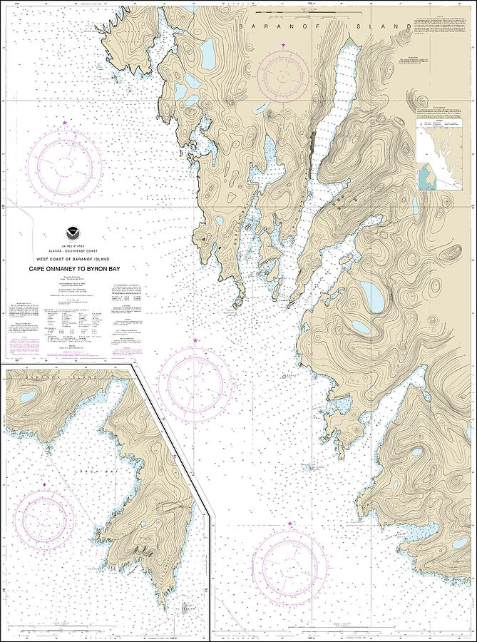 Baranof Island Cape Ommaney to Byron Bay nautical Chart 17330 No ...