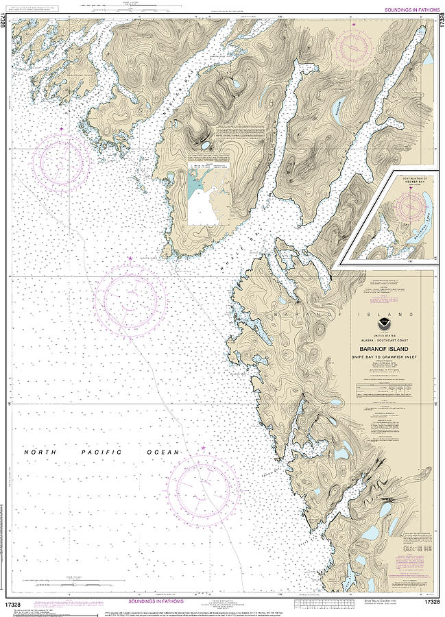 Baranof Island Snipe Bay to Crawfish Inlet Nautical Chart 17328 Digital ...