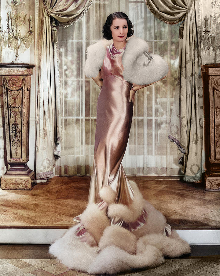 Barbara Stanwyck - Evening Gown Digital Art by Chuck Staley