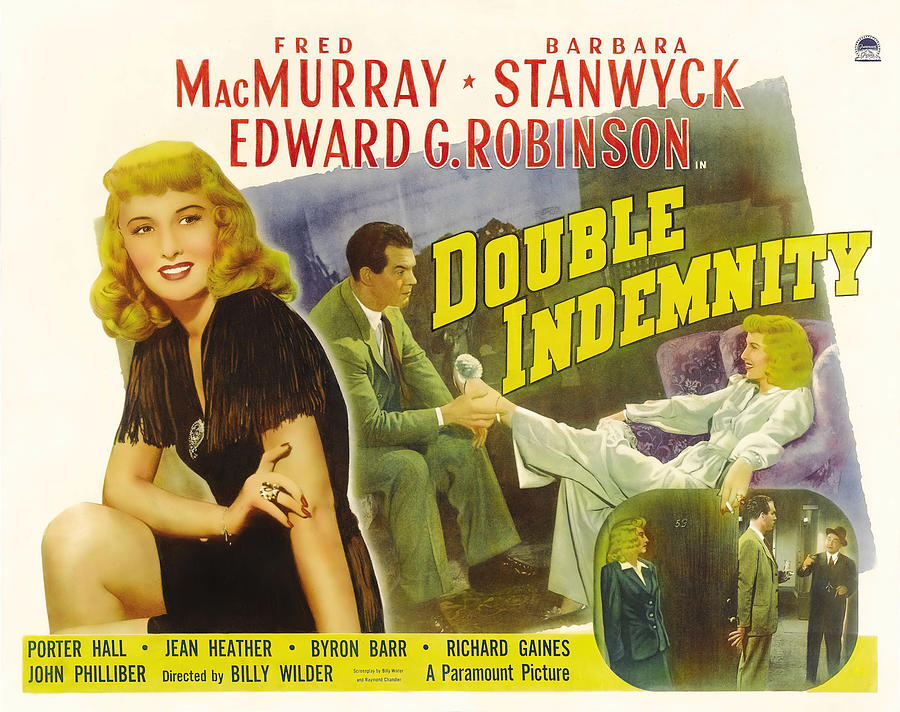 BARBARA STANWYCK in DOUBLE INDEMNITY -1944-, directed by BILLY WILDER. Photograph by Album
