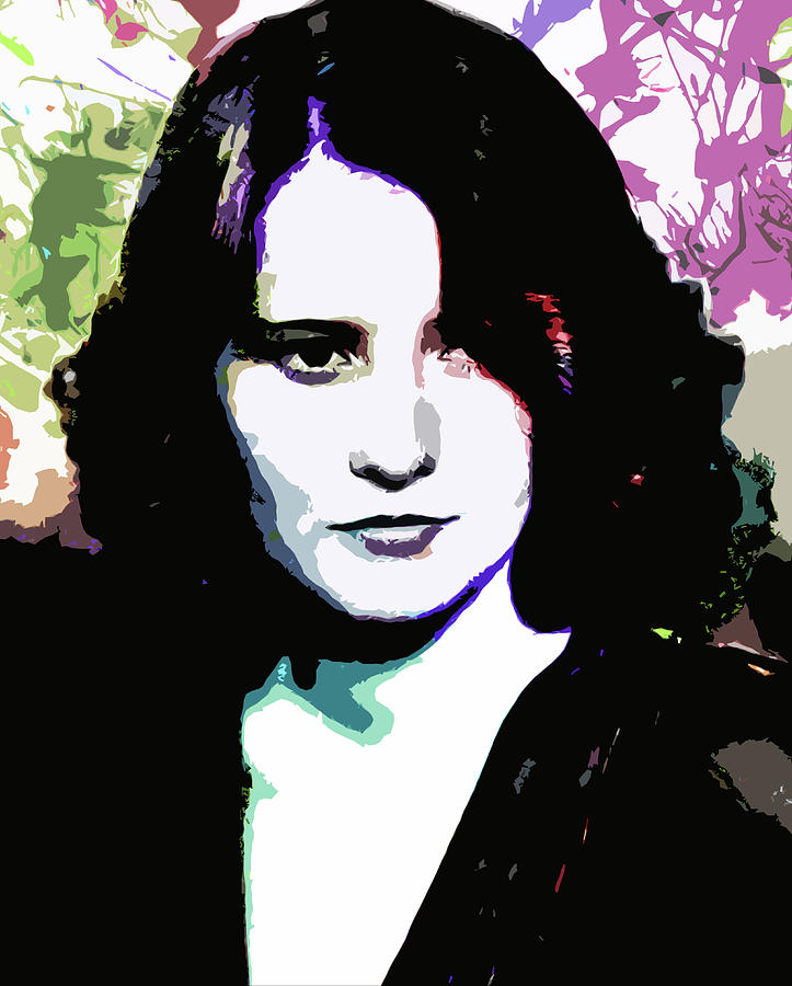 Barbara Stanwyck psychedelic portrait Digital Art by Movie World Posters